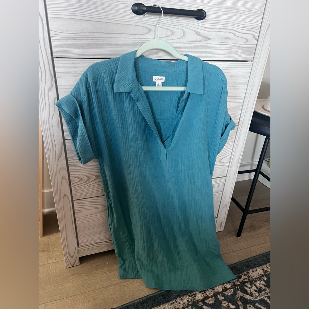 J.Crew Teal Gauze Dress
